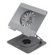 Підставка для ноутбука та MacBook XO C182 Metal Notebook Holder + Lighted Colourful Radiator Grey